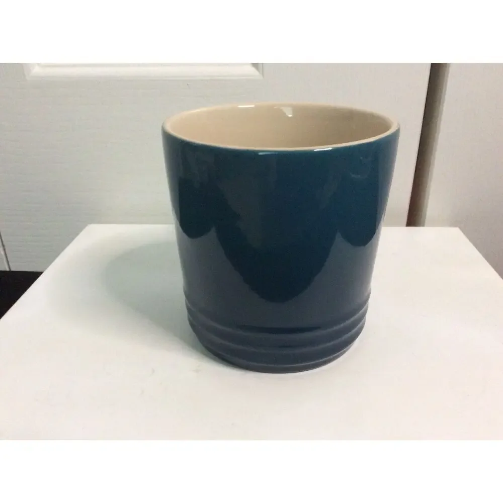 Le Creuset Stoneware Coffee Mug Cup 12oz Deep Teal Fade Ombre - Picture 2 of 5